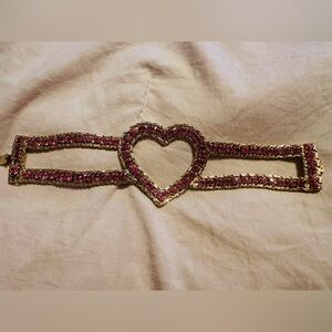 Authentic Coach Vintage Gold and Pink Heart Bracelet! READ